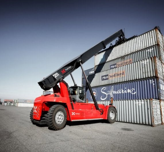 Container Rise Stacker Container Reach Stacker China Aangepaste 45 Ton Full Container Reach
